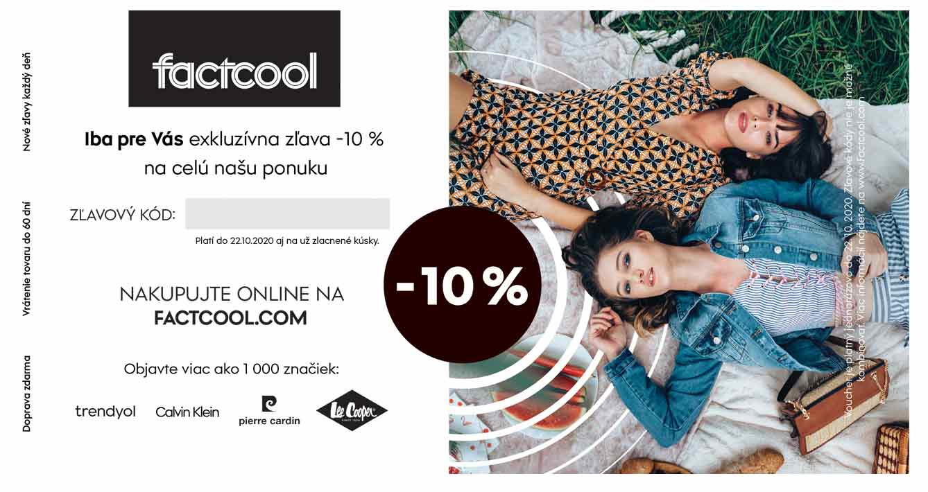 zľavový kupón factcool.com